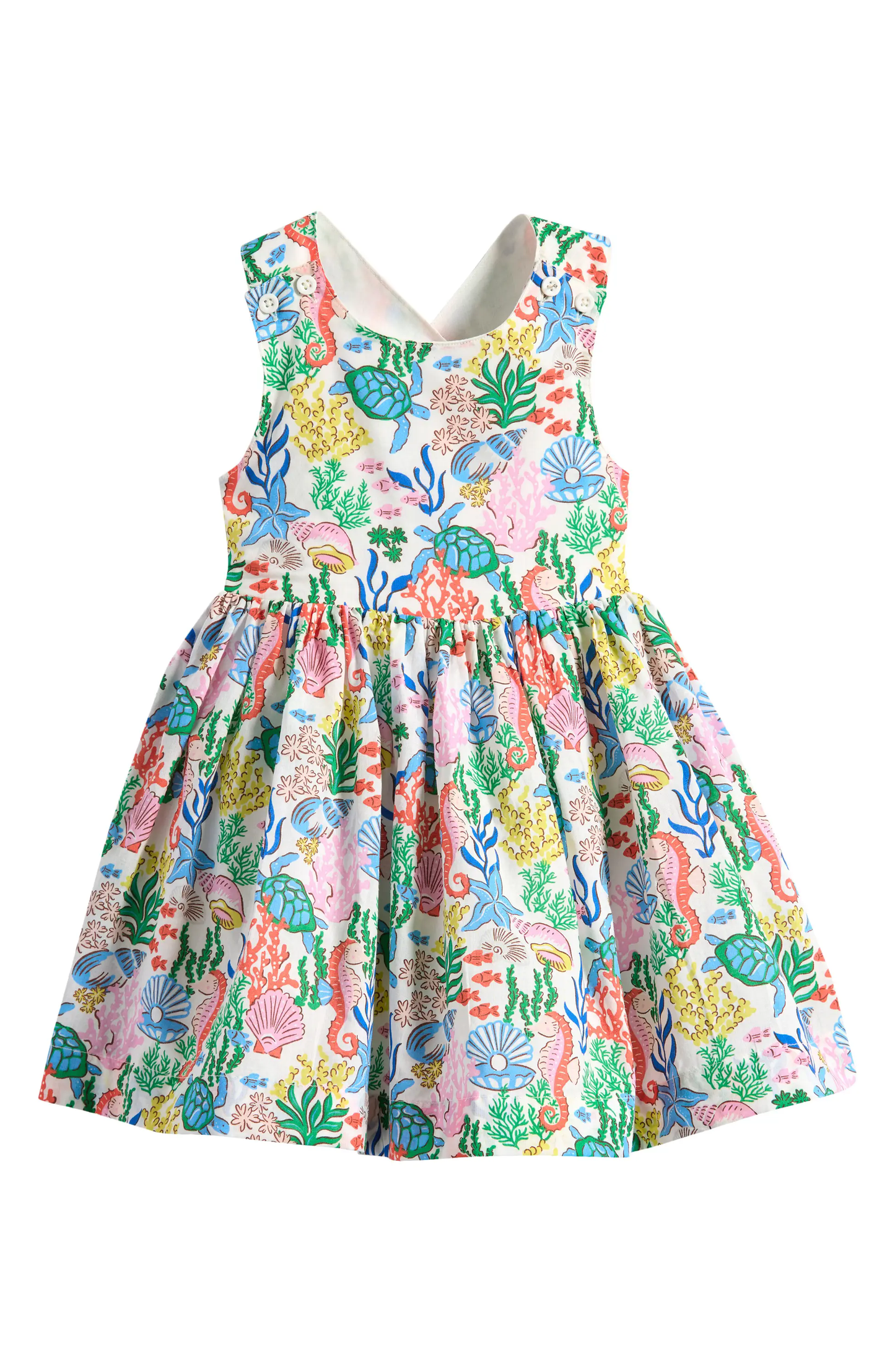 GSD2508 Baby Girls sea turtle Sleeveless Dress Preorder