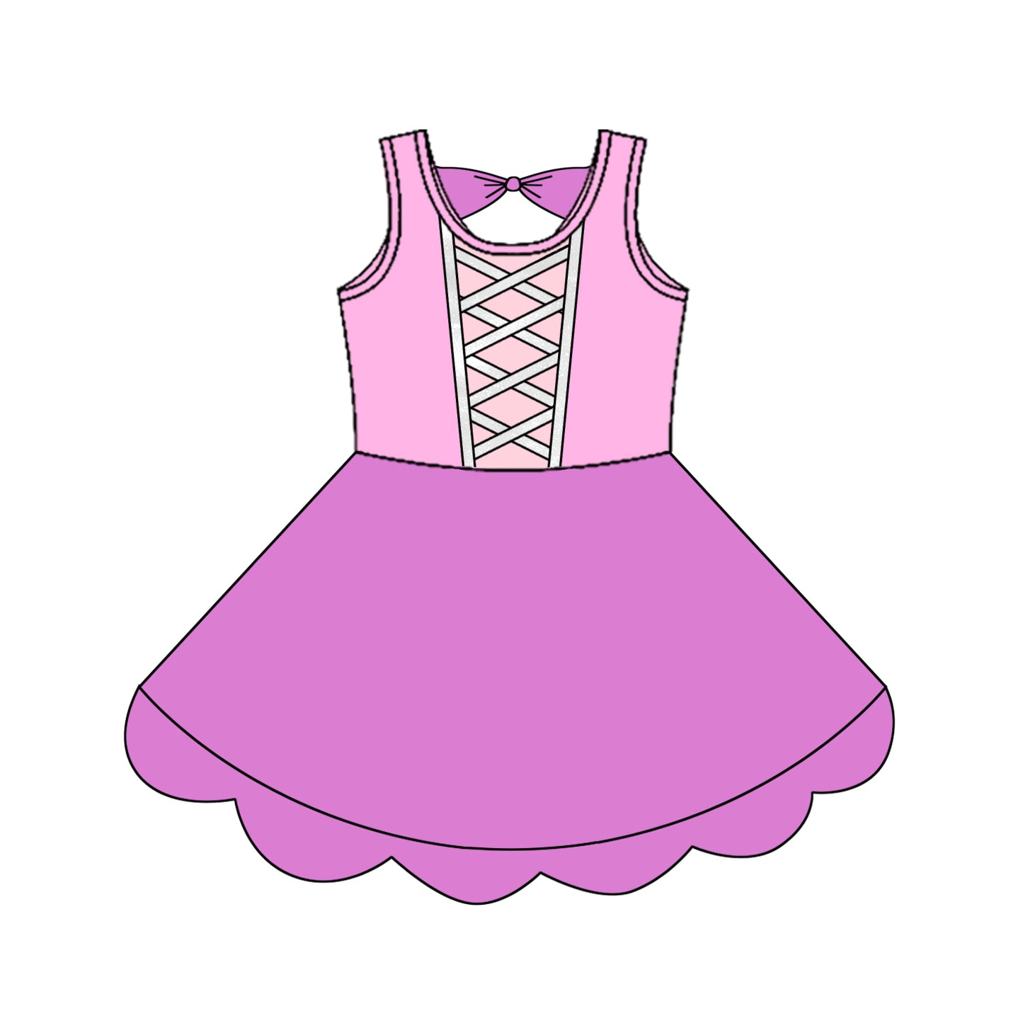 GSD2518 Kids Girls  Purple Princess Dress Preorder