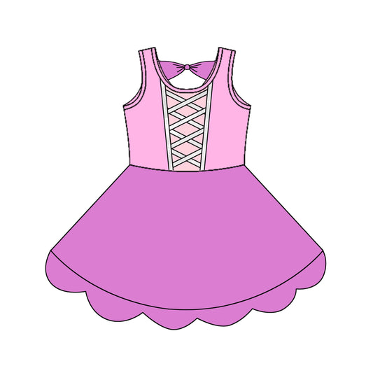 GSD2518 Kids Girls  Purple Princess Dress Preorder