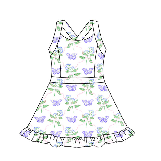 GSD2571 Baby Girls Active Wear Butterfly Yoga Dress Preorder