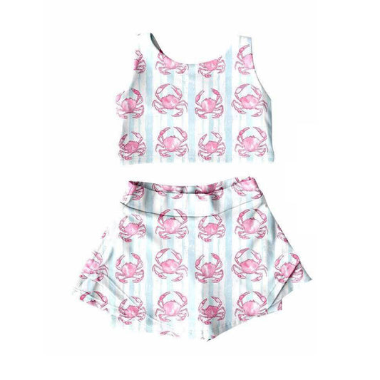 GSD2575 Baby Girls Active Wear Pink Carb Tank Top Skort Set Preorder