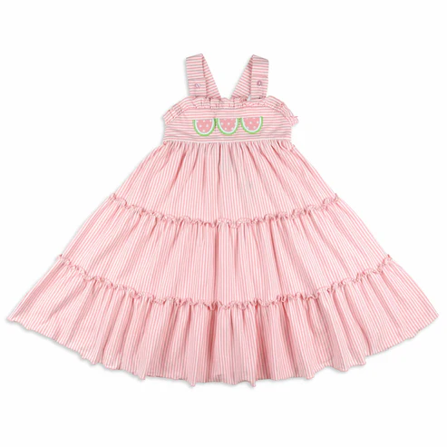 GSD2576 Baby Girls Watermelon Pink Dress Preorder