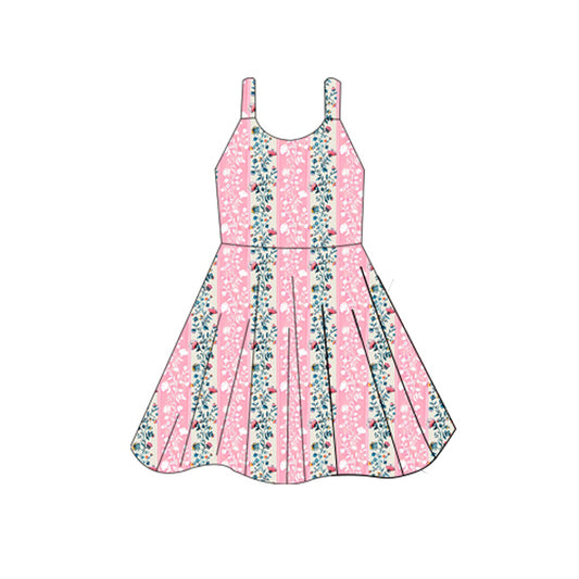 GSD2596 Kids Girls Rose Flowers Dress Preorder