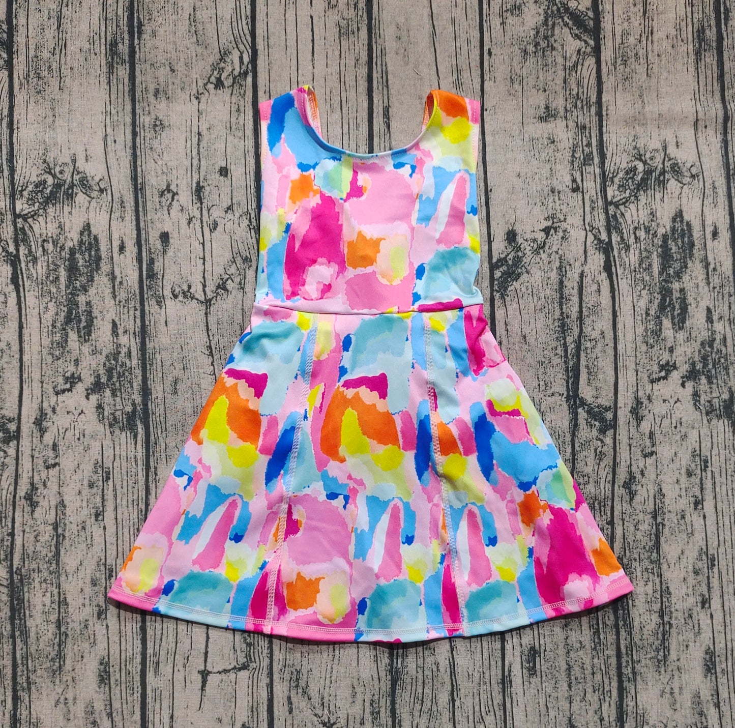 Kids Girls Watercolour Yoga Dress Preorder