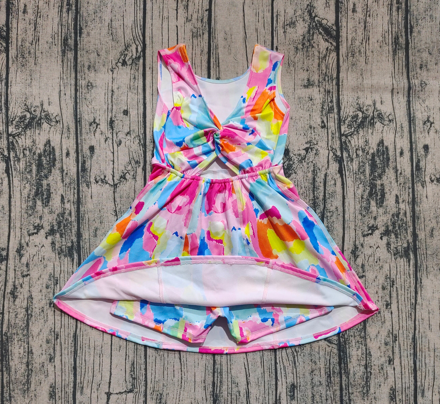 Kids Girls Watercolour Yoga Dress Preorder