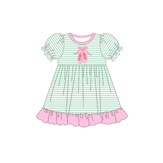 GSD2641 Baby Girls Ballet Shoe Short Sleeve Dress Preorder