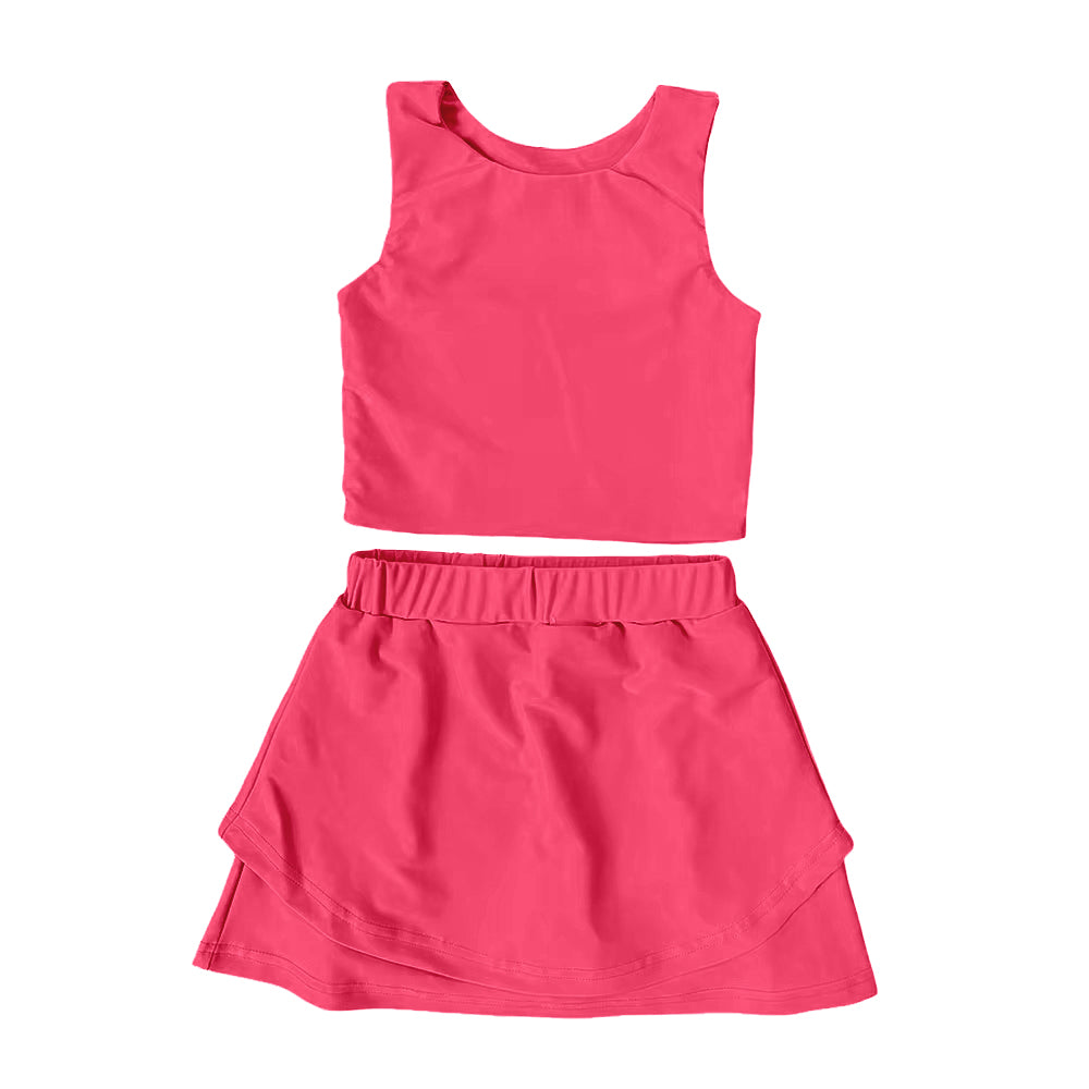 GSD2657 Baby Girls Pink Sleeveless Tank Top Skort Set Preorder