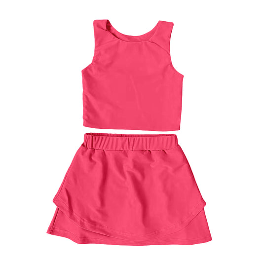 GSD2657 Baby Girls Pink Sleeveless Tank Top Skort Set Preorder
