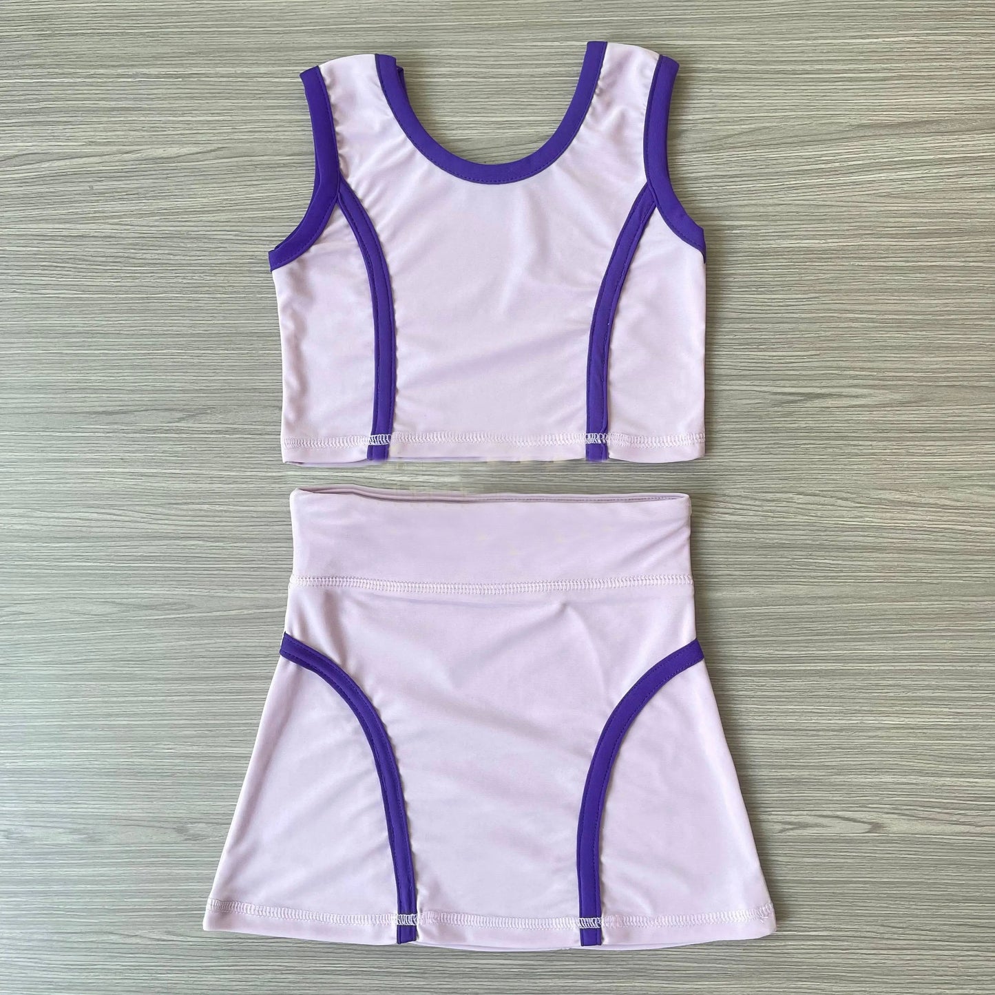 GSD2673 Baby Girls  Light Purple Sleeveless Tank Top Skort Set Preorder