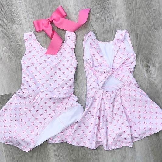 GSD2686 Kids Girls Bow Yoga Dress Preorder