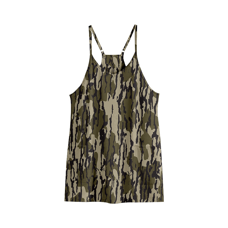 GSD2720 Baby Girls Strap Bottomland Camo Pockets Yoga Dresses Preorder