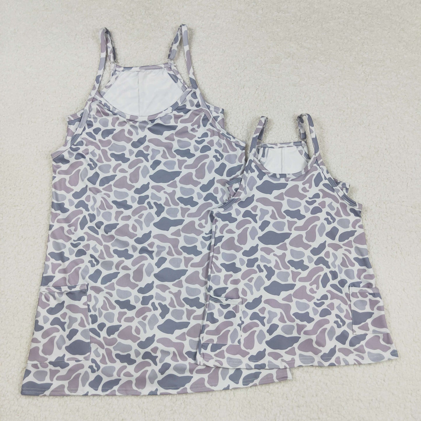 Mommy and Me Old School Camouflage Athletic Strap Dress