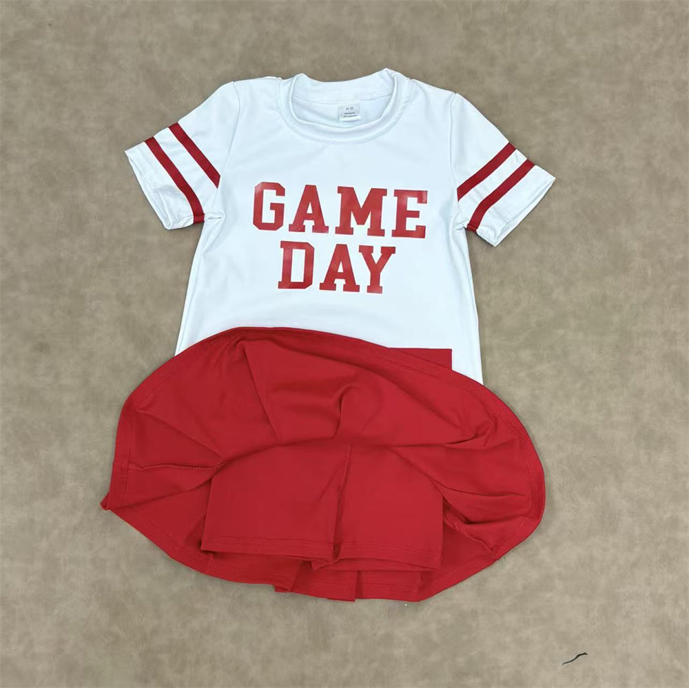Baby Girls Sibling Game Day Top With Skort Outfit Athletic Wear