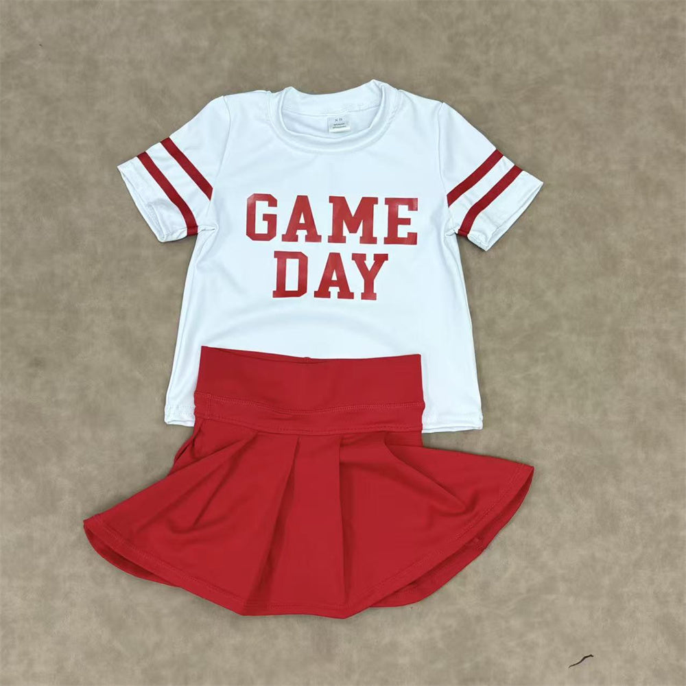 Baby Girls Sibling Game Day Top With Skort Outfit Athletic Wear