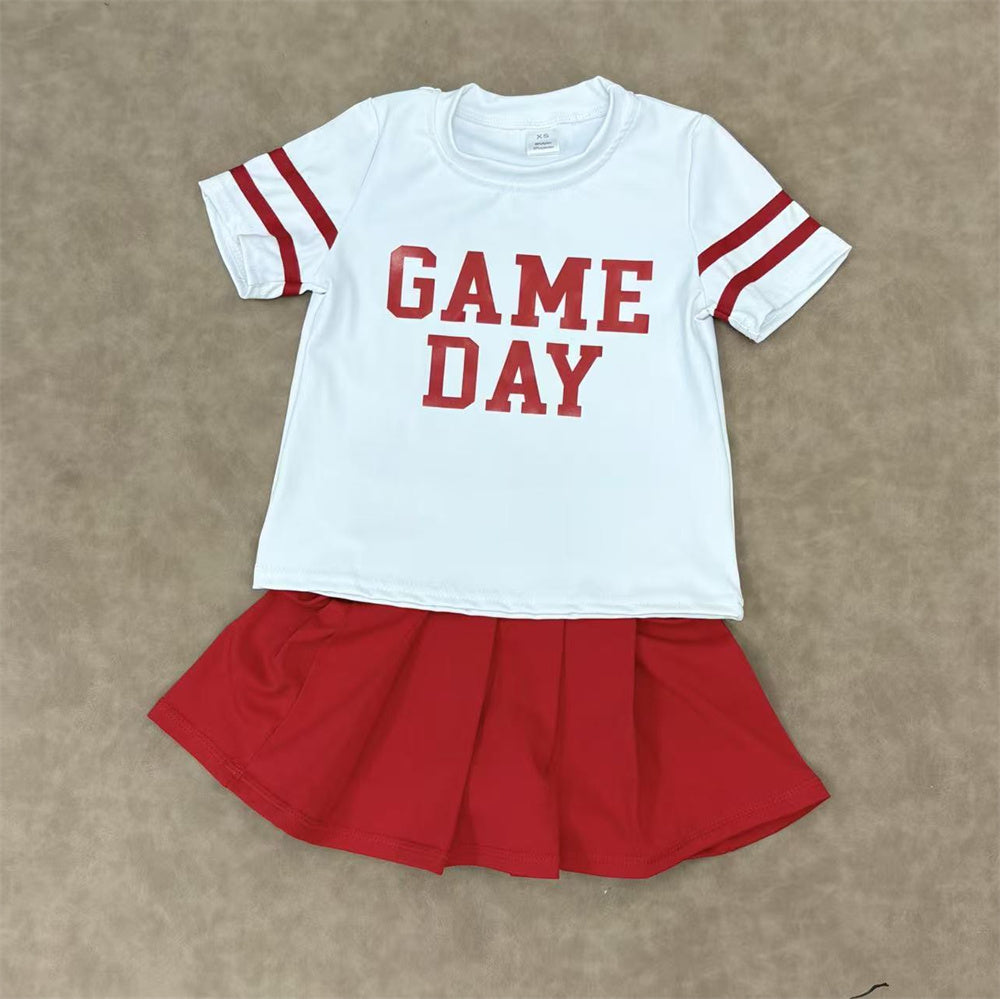 Baby Girls Sibling Game Day Top With Skort Outfit Athletic Wear
