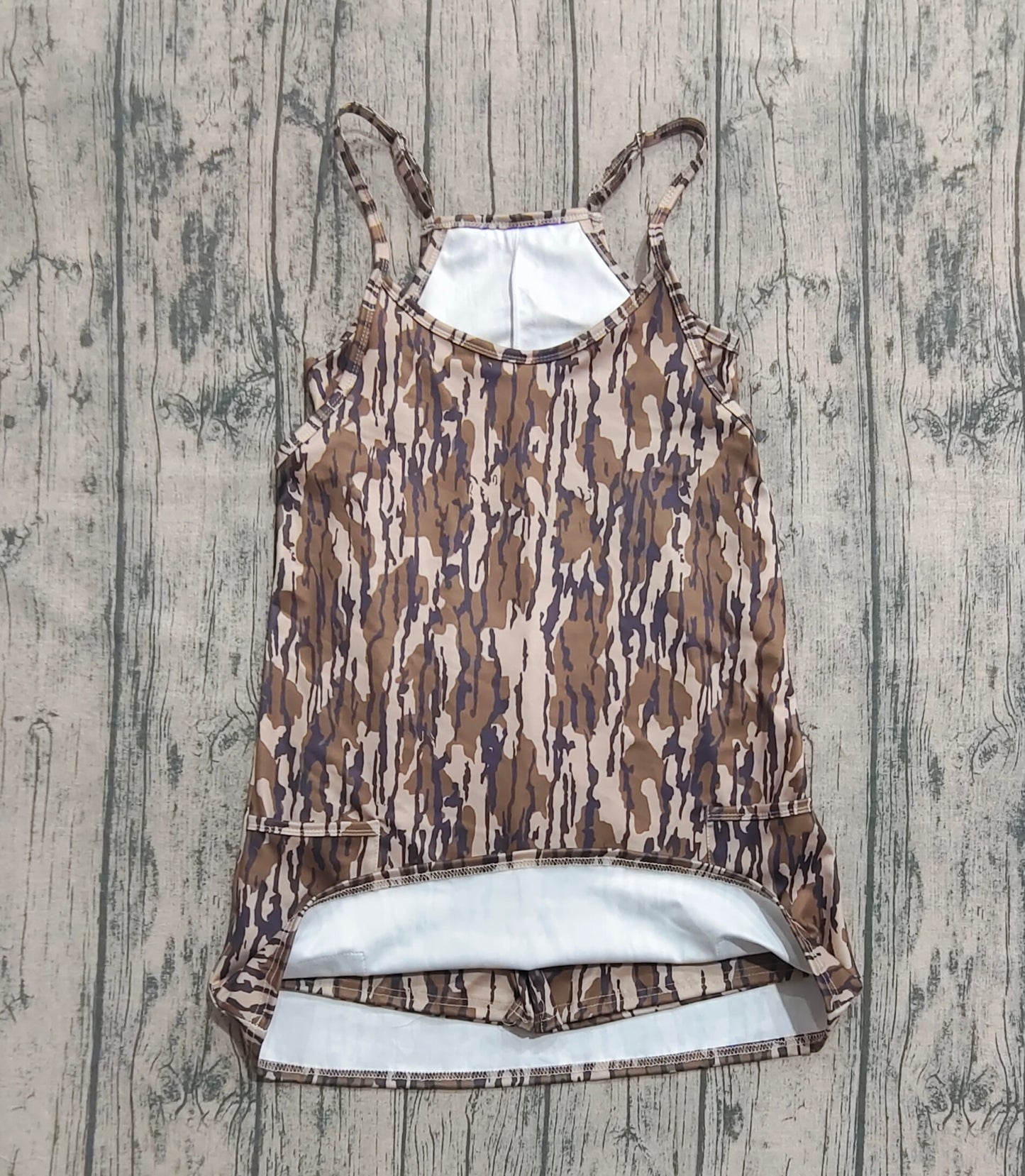 GSD2744 Women camo Strap Yoga Dress With Pocket