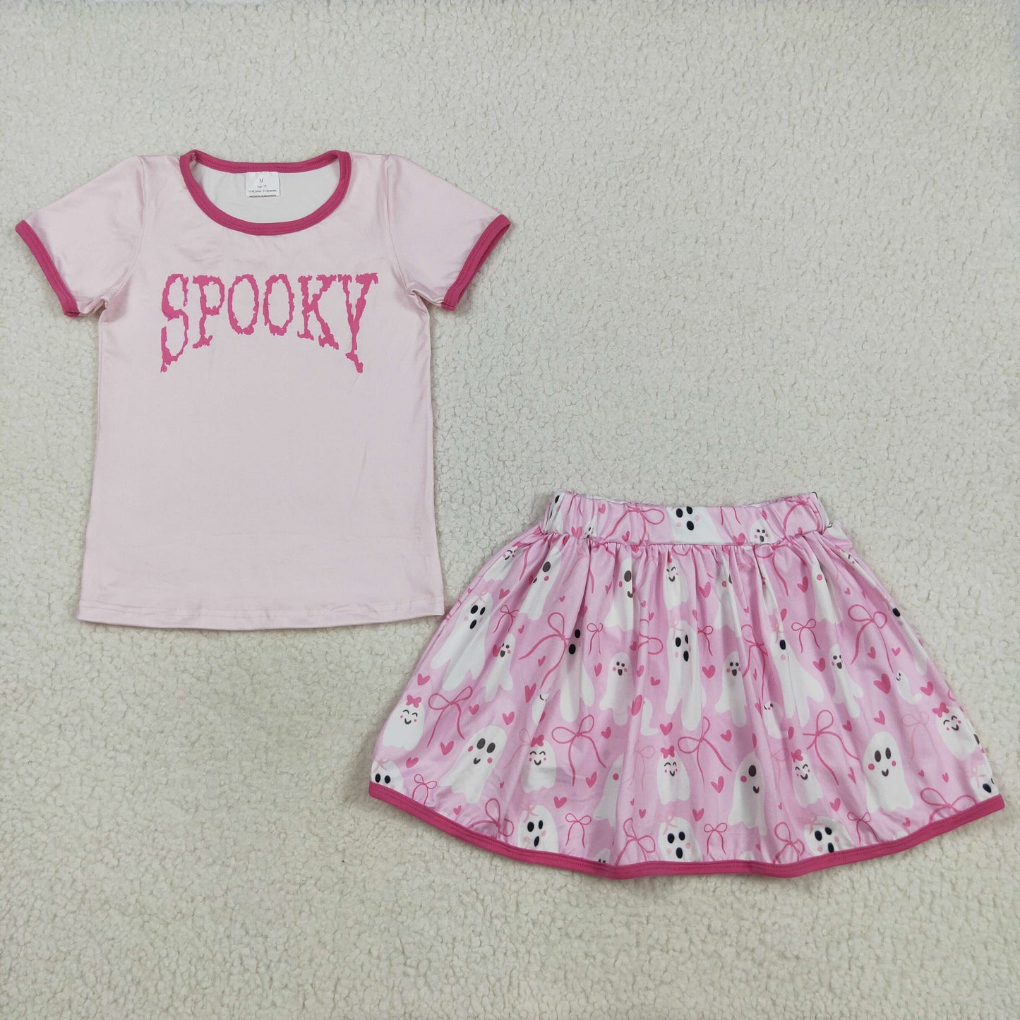 Bbay Girls Halloween Spooky Pink Skirt Set Sibling Sister
