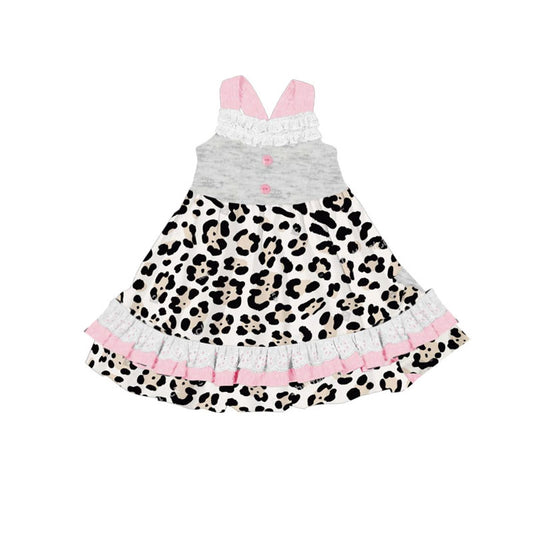 GSD2808 Kids Girls Leoaprd Dress Preorder