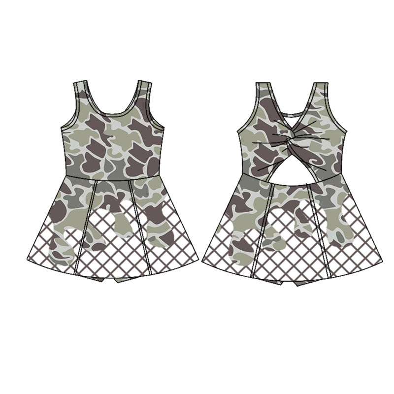GSD2819 Baby Girls Grey Camo Ice Cream  Active Dress Preorder