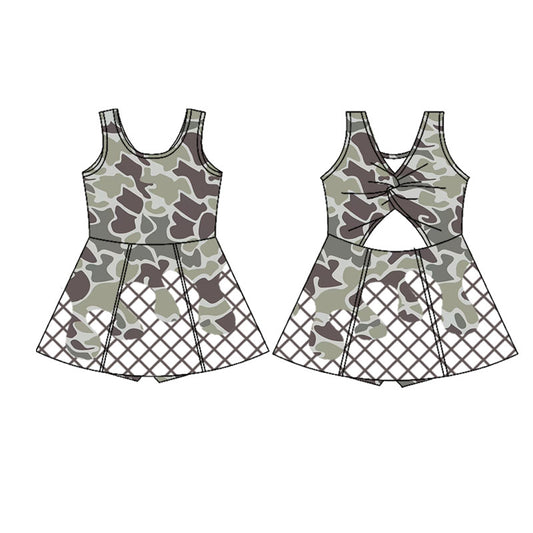 GSD2819 Baby Girls Grey Camo Ice Cream  Active Dress Preorder
