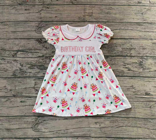GSD2854 Birthday Girl Short Sleeve Smocked Dress Preorder