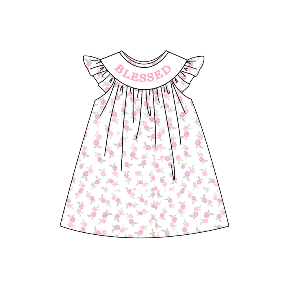 GSD2856 Baby Girls Blessed Flowers Dress Preorder