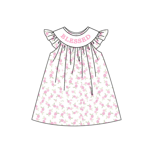 GSD2856 Baby Girls Blessed Flowers Dress Preorder