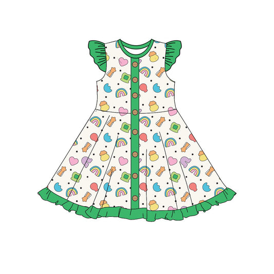 GSD2864 Baby Girls Saint Patrick Shamrock Dress Preorder
