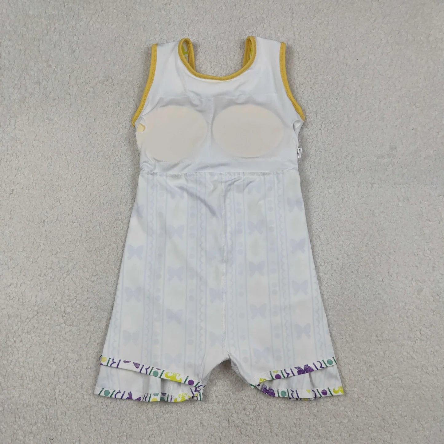 Sibling Baby Girls  Mardi Gras Purple Bow Print Active Dress and Skirt Set