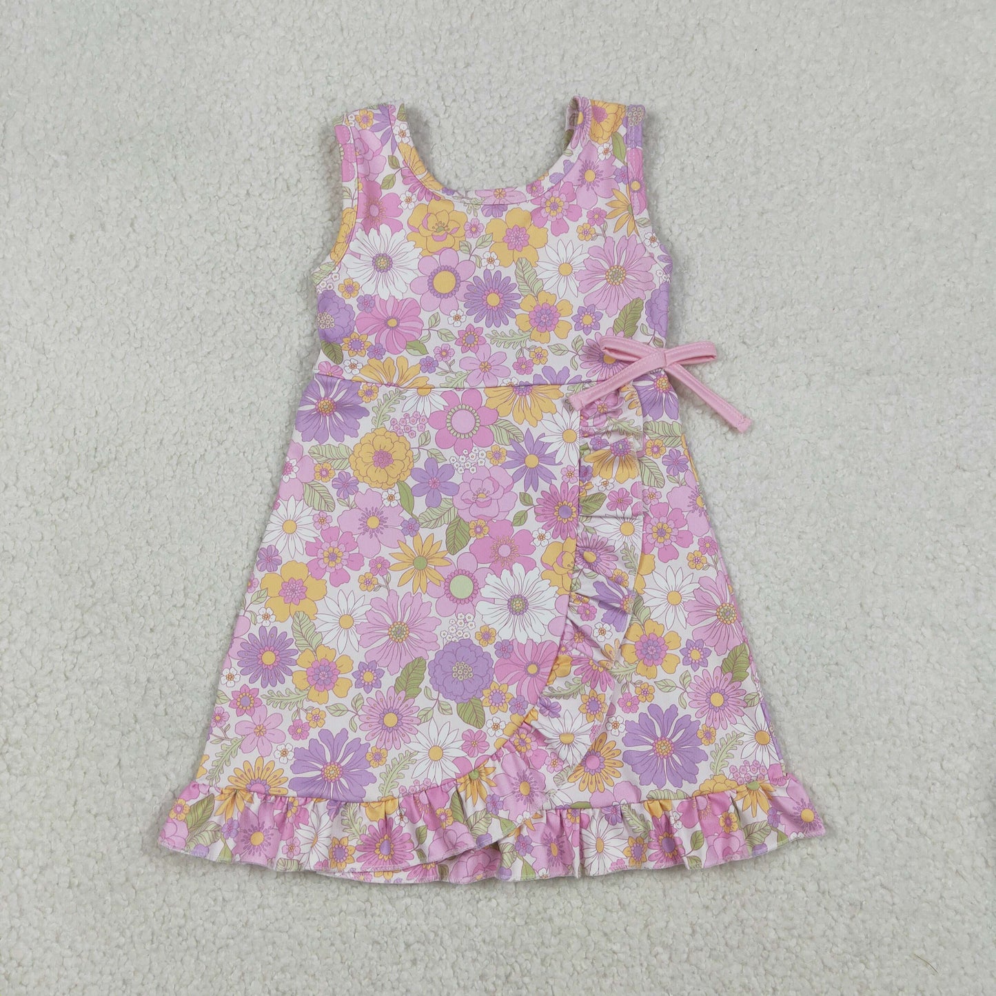 GSD3095 Baby Girls Flowers Sleeveless Active Dress