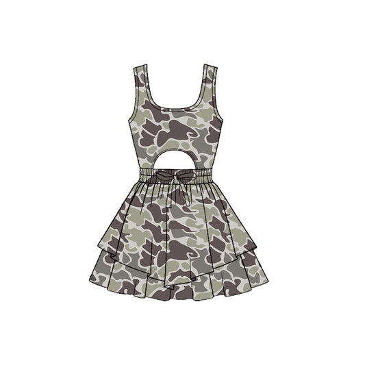 GSD3191  Baby Girls Camo Active Dress Preorder（