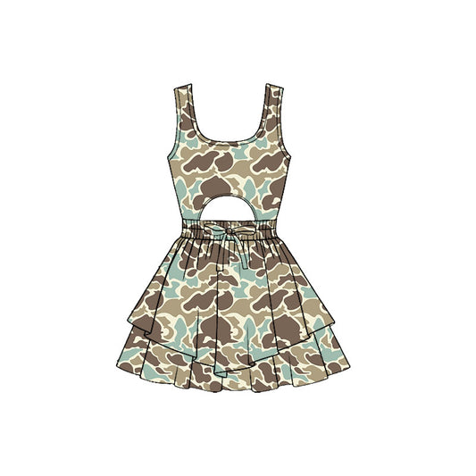 GSD3194 Baby Girls Blue Camo Active Dress Preorder