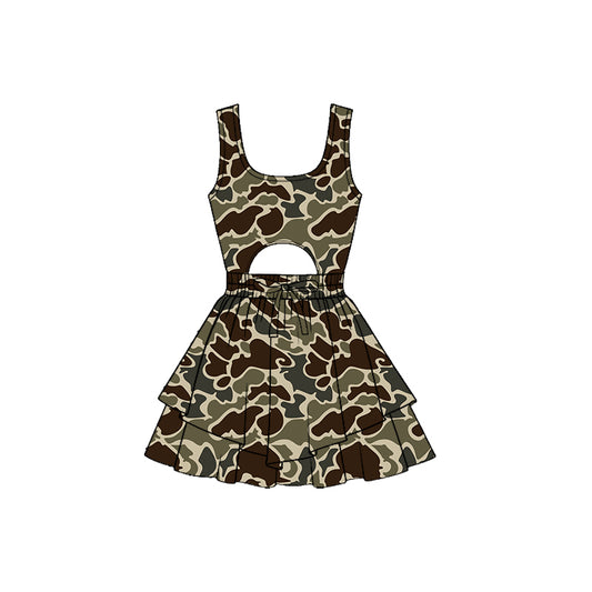 GSD3198 Baby Girls Brown Camo Active Dress Preorder