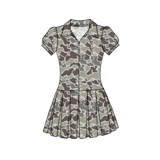 GSD3214 Baby Girls camo Short Sleeve Active Dress Preorder