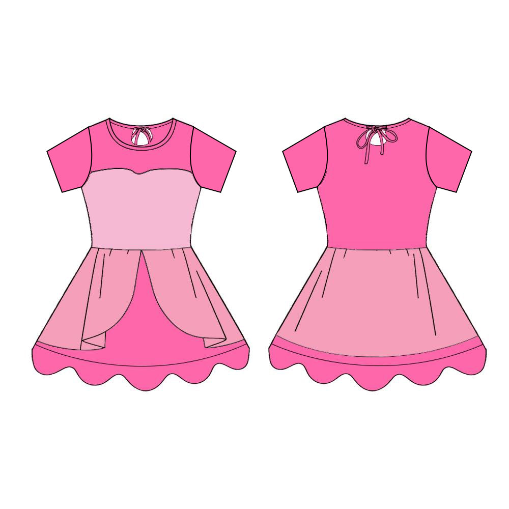 GSD3257 Baby girls hot pink princess active dress preorder