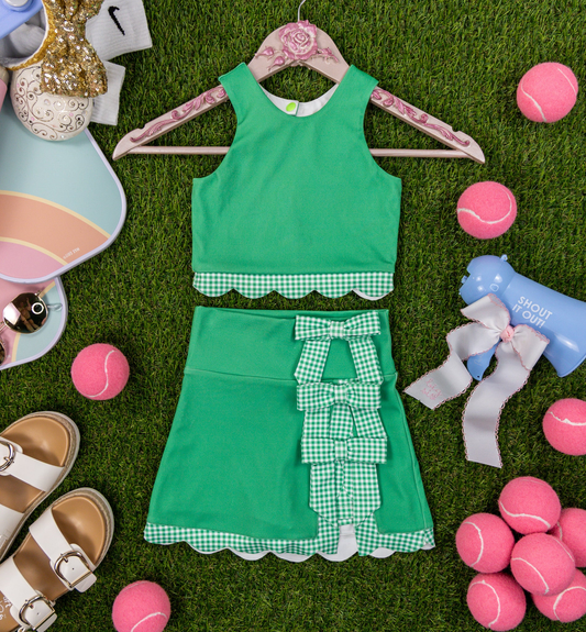 GSD3320 Baby Girls Green Active Skirt Set Preorder