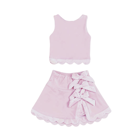 GSD3321Baby Girls Light Pink Active Skirt Set Preorder