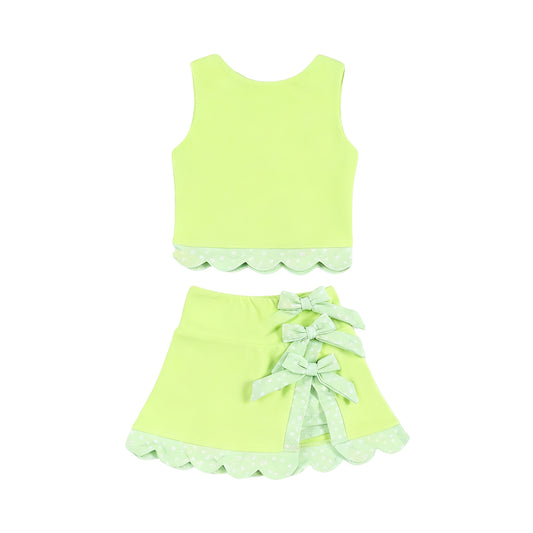 GSD3322 Baby Girls Light Green Active Skirt Set Preorder