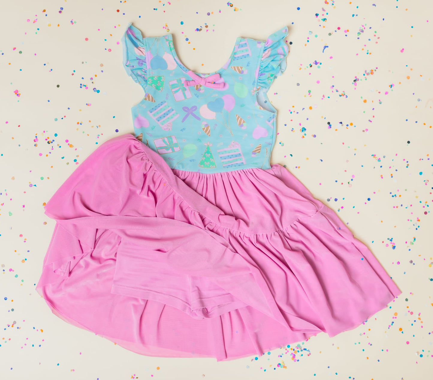 GSD3360 Baby Girls Birthday GIft Print Active Dress Preorder