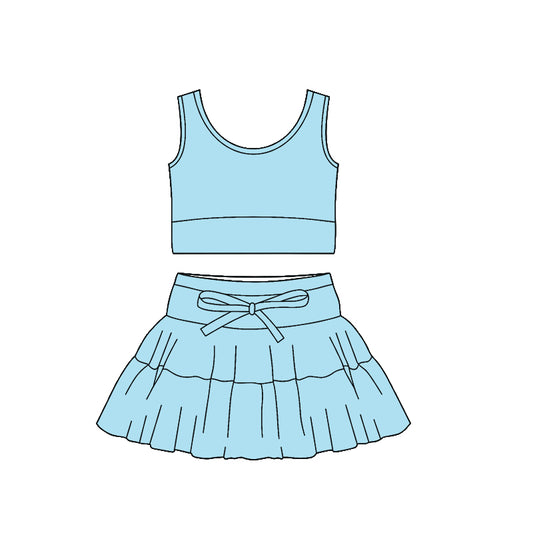 GSD3376 Baby Girls  Blue Active Skirt Set Preorder