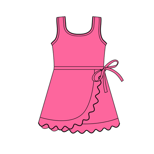 GSD3766 Kids Girls Hot Pink Sleeveless Active Dress Preorder