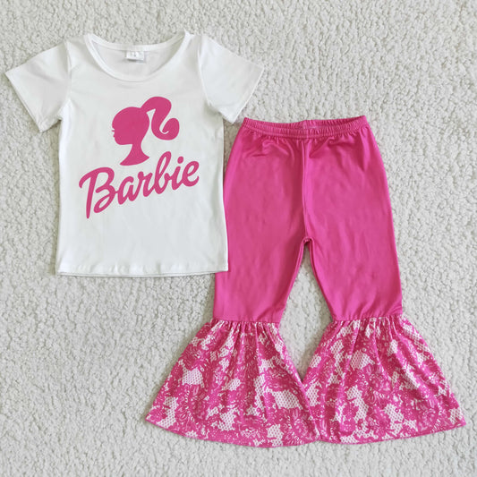 Pink Doll Baby Girls Bell Bottom Pants Outfit