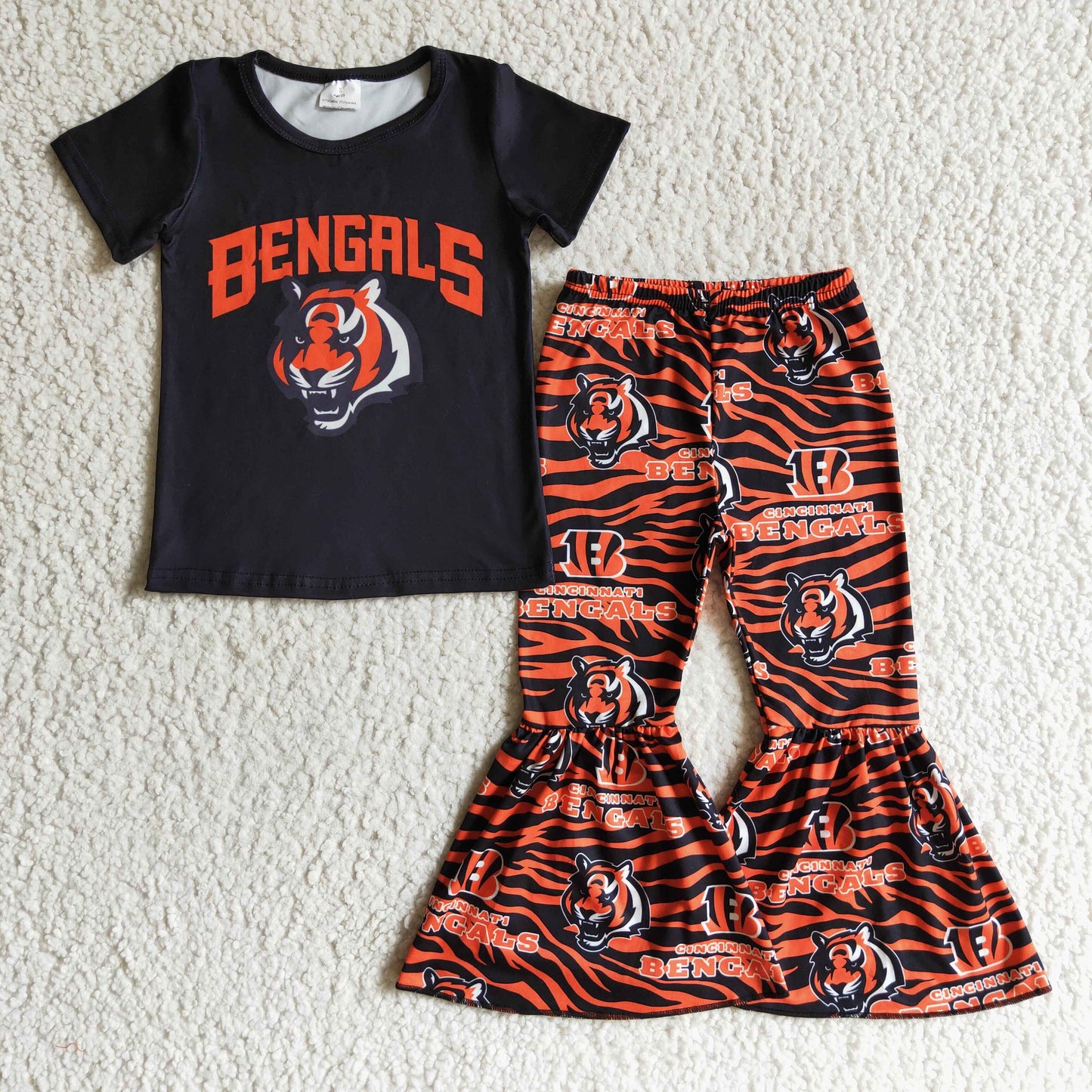 Baby Girls Bengrls Football Team Bell Bottom Pants Set