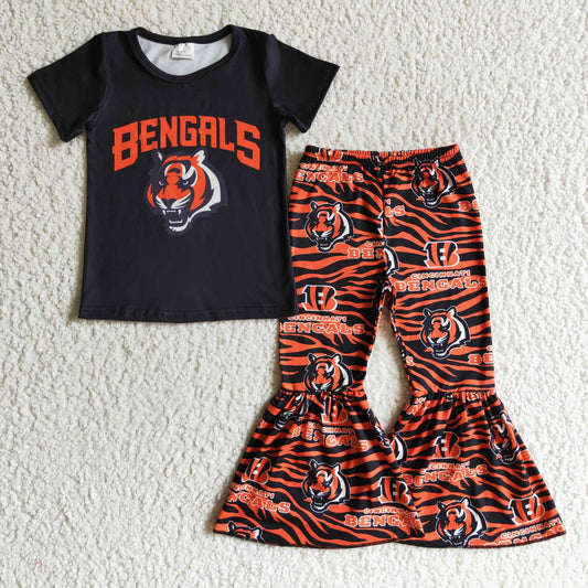 Baby Girls Bengrls Football Team Bell Bottom Pants Set