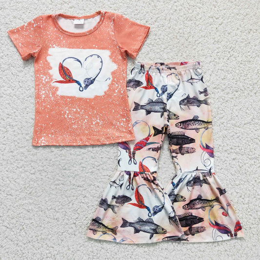 Kids Girls Bell Bottom Pants Outfit On Sale $5.5