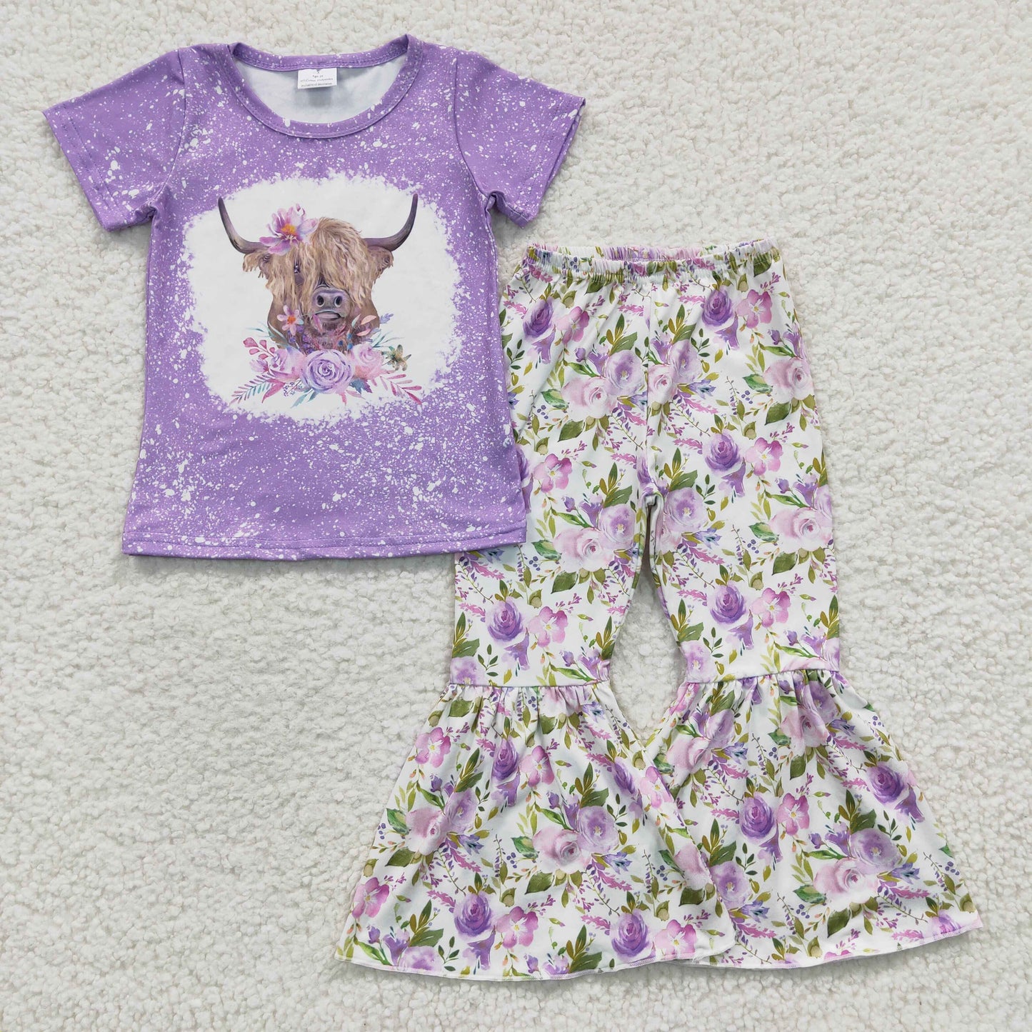 Kids Girls Bell Bottom Pants Outfit On Sale $5.5