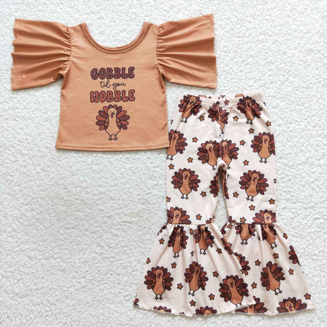 GSPO0702 Girls Thanksgiving Day Bobble Outfit