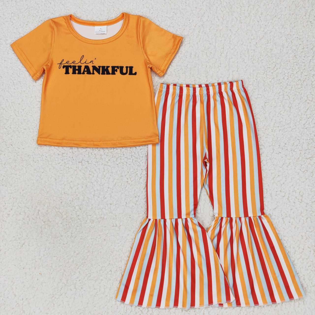 Baby Girls Thankful Bell Bottom Pants Set