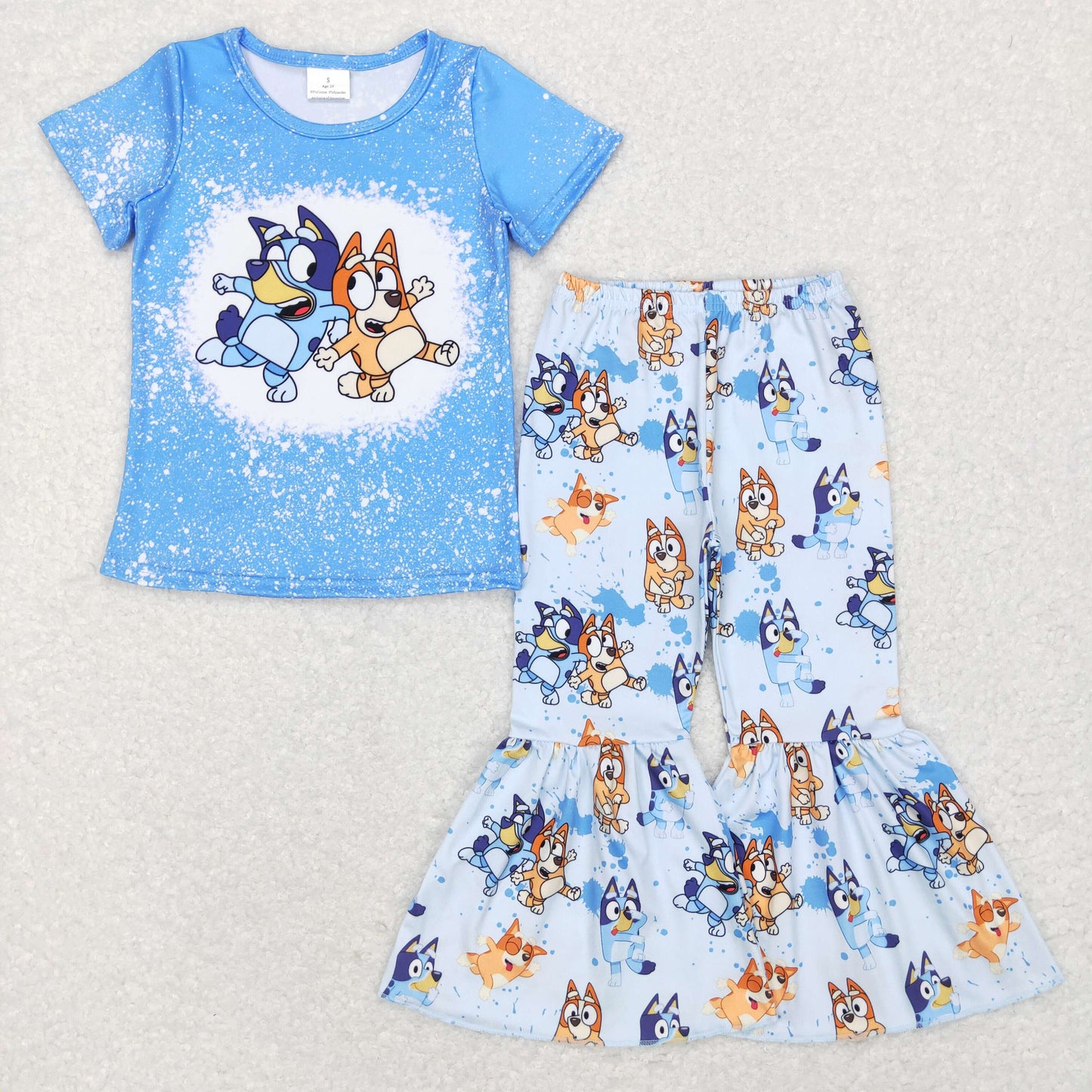 Baby Boys Cartoon Dog Pups Blu*y Pants Set