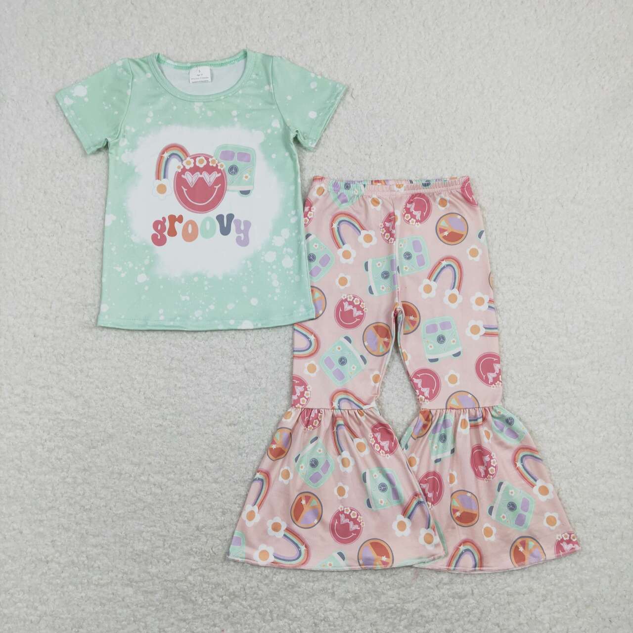 Baby Girls Groovy Bell Bottom Pants Outfit